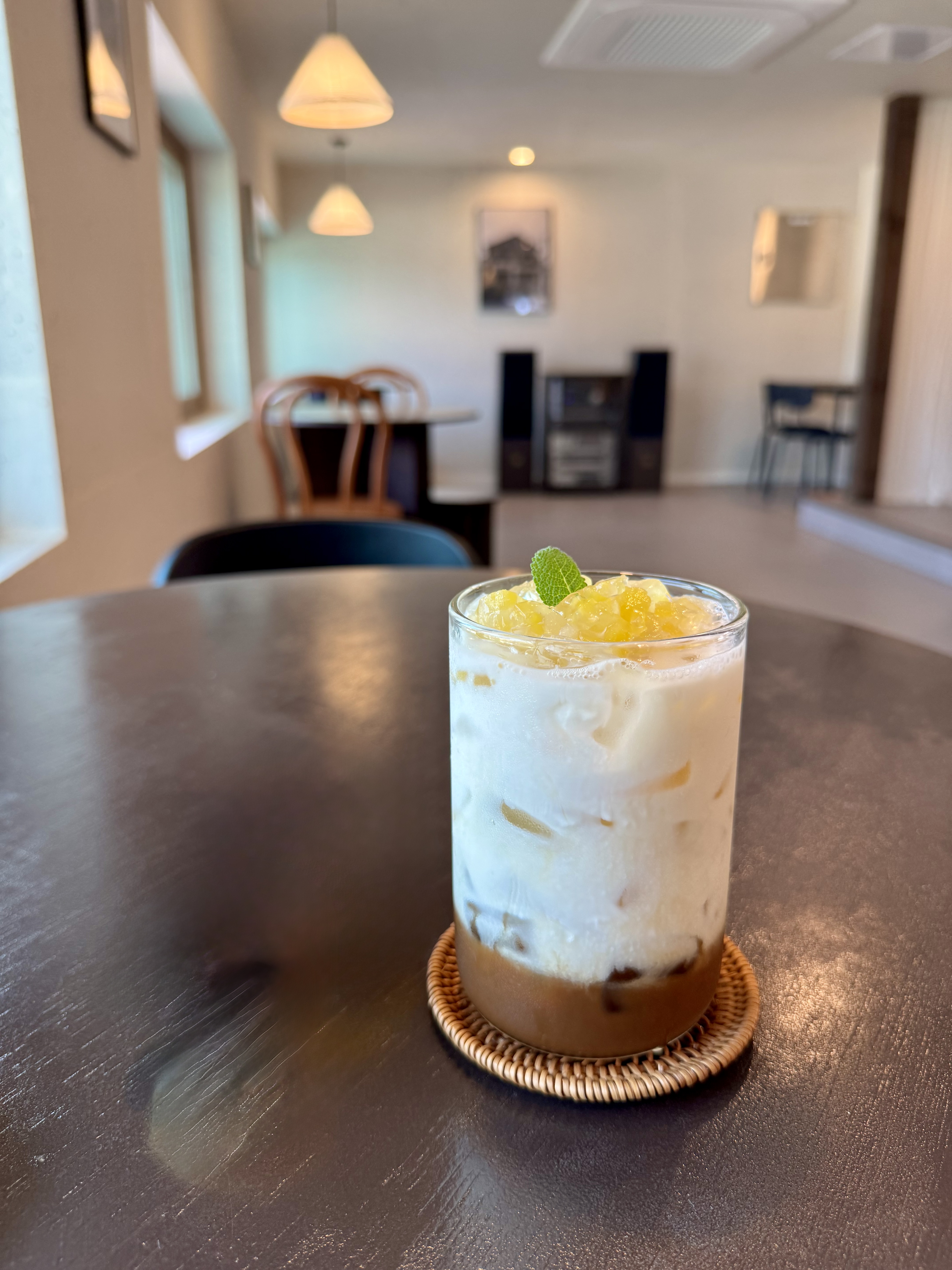 복숭아 과편 얼그레이밀크티